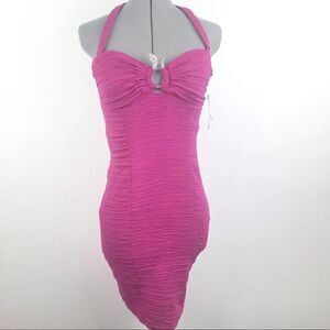 Morgan & Co. Fuschia Ruched BodyCon Dress NEW